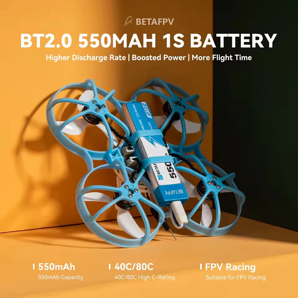 Gros plan sur la caméra et le châssis du Betafpv Meteor75 Pro ELRS 2.4G Drone FPV Micro Whoop 1S Performant