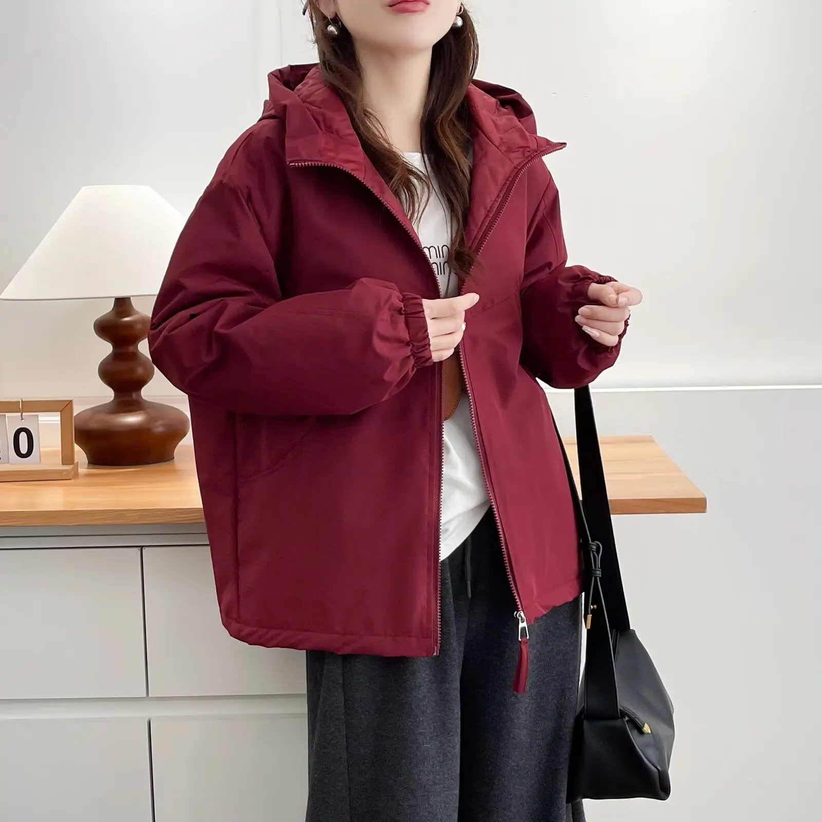 XXXXL Fashion Plus Size Women's Parkas Autumn And Winter Of 2025 cotton-padded Jacket Simple Casual Hooded Warm Quilting Coats
