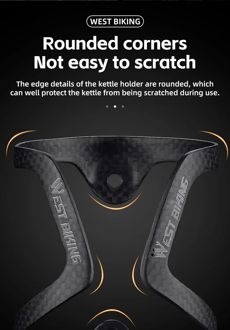 WEST BIKING Carbon Faser Fahrrad Wasser Flasche Halter Leichte Integrierte 3K/UD Carbon Fahrrad Radfahren Flasche Käfig Tassen halter – Detail 8