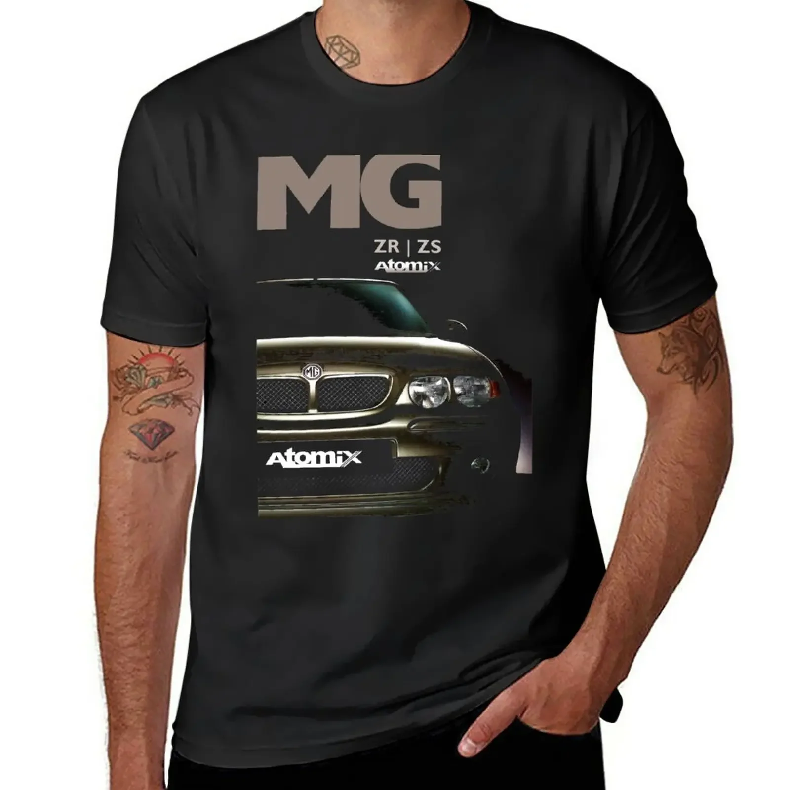 

MG ZR / ZS Футболка с принтом животных для мальчиков Винтажная футболка с коротким рукавом аниме приталенные футболки для мужчин