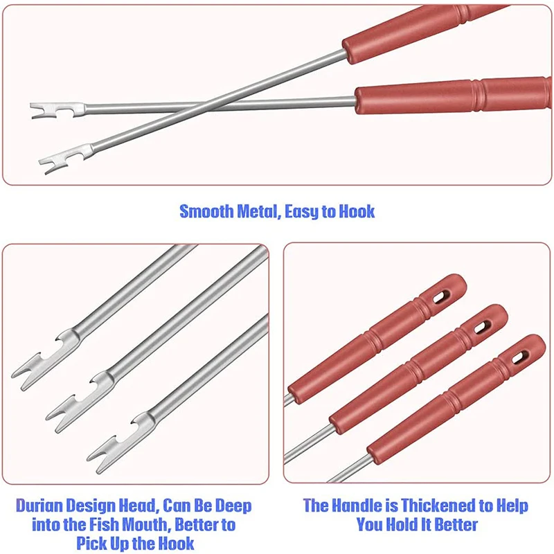 3Pcs Fisch Haken Remover-Tool Angeln Disgorger Kunststoff Tragbare Unhook Extractor Angeln Lieferungen Zubehör – Detail 11