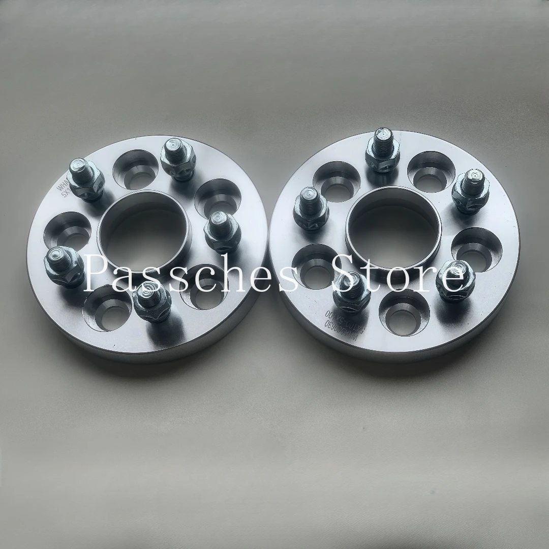 2개 ET 와이드 휠 어댑터 PCD 5x100 CB 57.1mm 러그 스터드 M12x1.5 두께 15/20/25/32/38/44mm