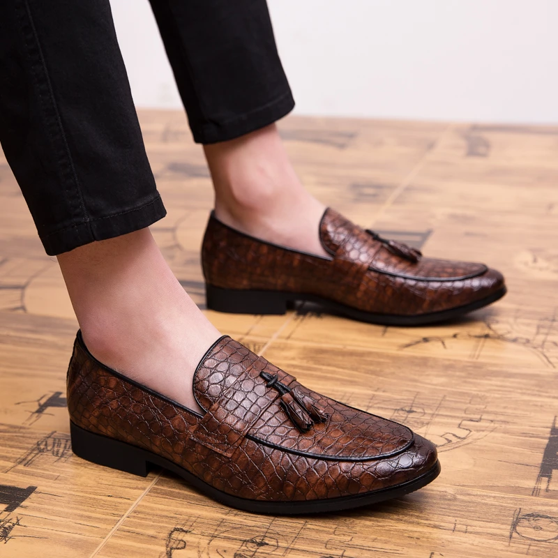 chaussures tressees cuir
