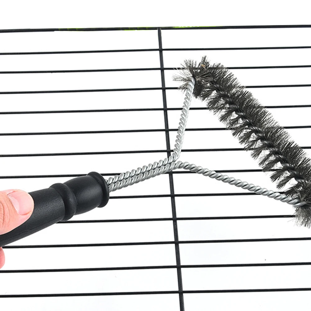 Barbecue cleaning tools BBQ Grill Cleaning Brush Stainless Steel Cooking Kitchen Accessories Wire Bristles Triangle Cleaning Brushes