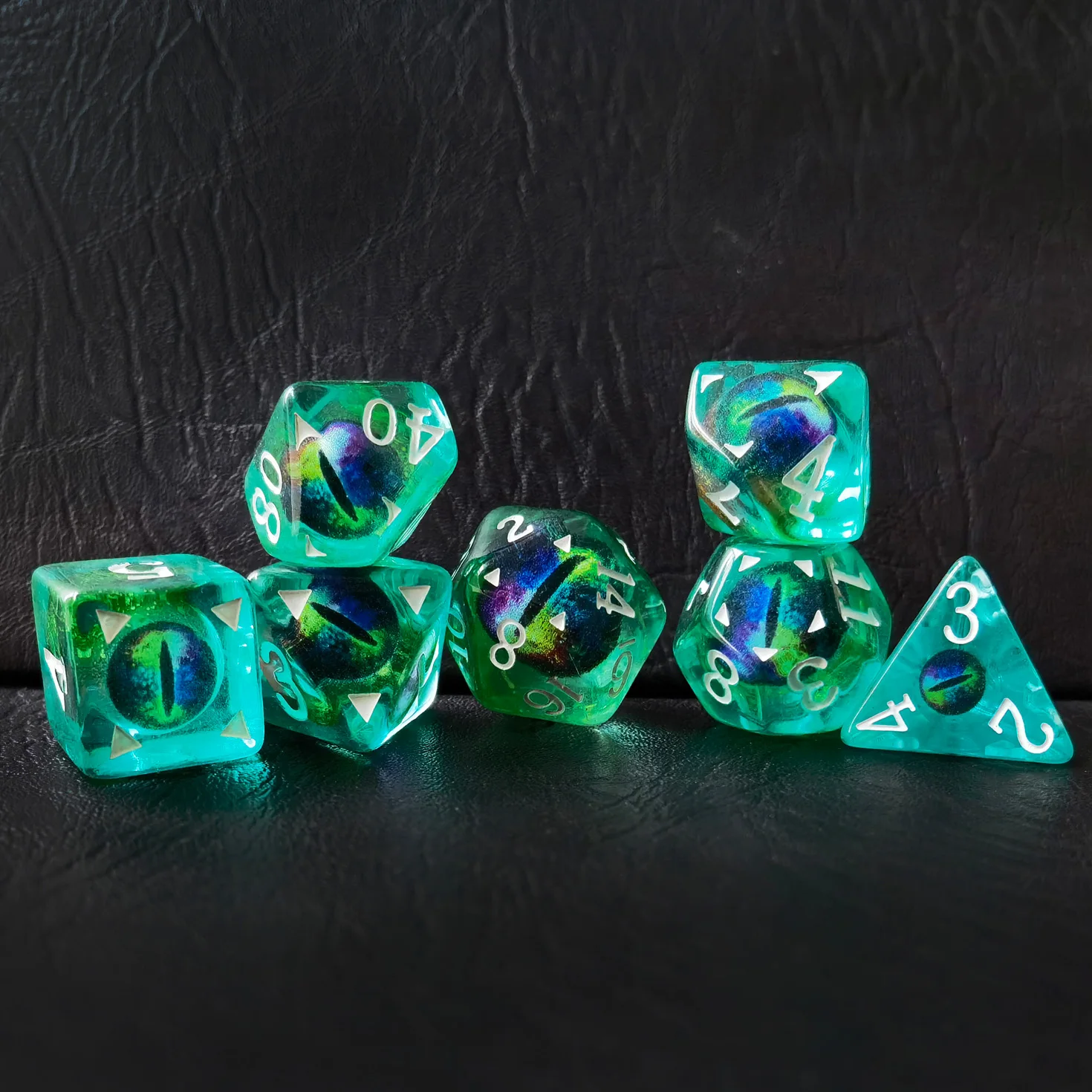 Bescon Dragon Eye RPG Dice Set of 7, Dragon Eye Polyhedral Dice Set, 6 Colors Available 6
