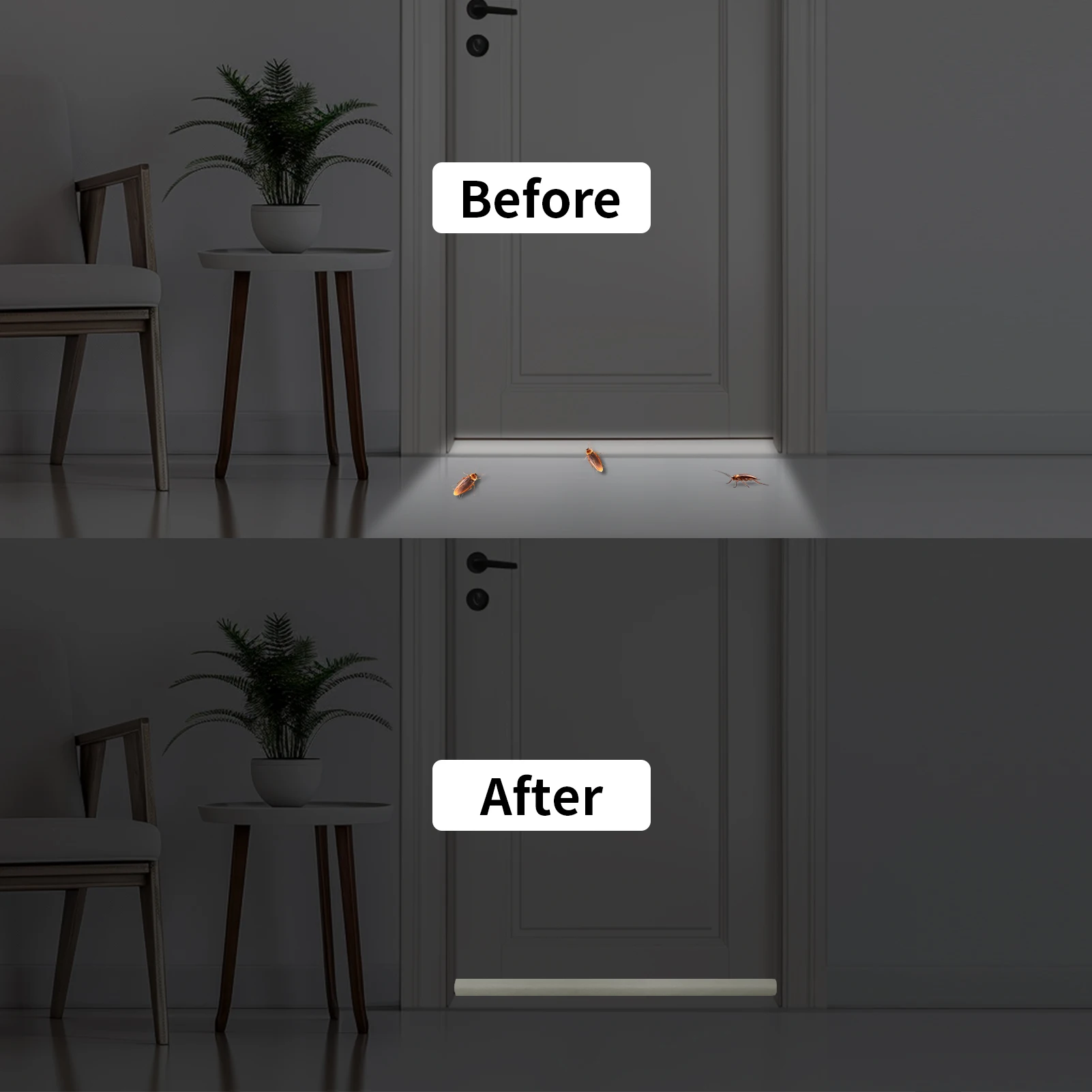 Flexible Door Draft Stopper & Weather Stripping Noise Blocker