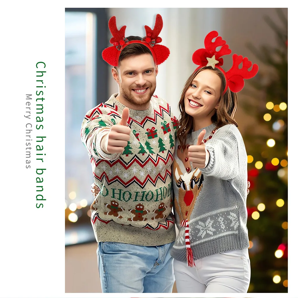 Christmas Antler Headband, Christmas Decoration, Hair Accessories For Children, Cute Elk Headdress