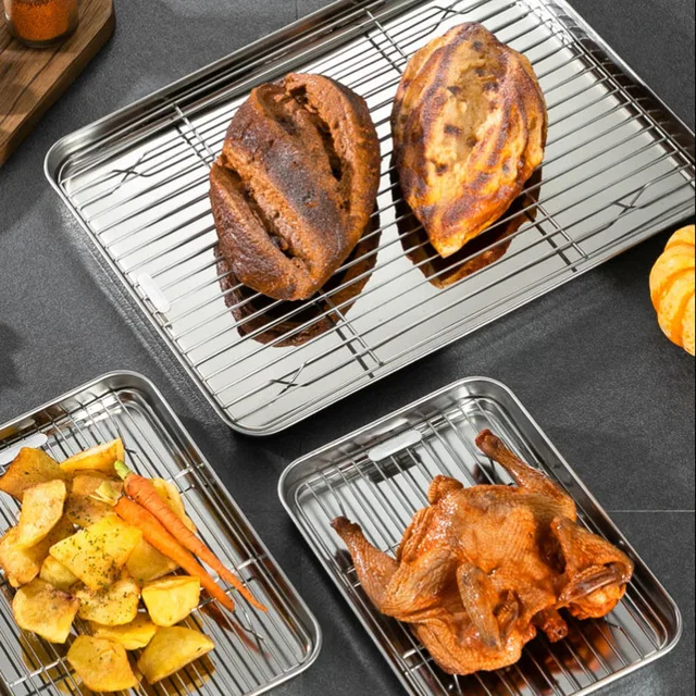 Fém Vas Szőnyeg Háló Hálózat Alak Négyzet Alakú Grill Grillezés Huzalháló Kültéri Főzési Kiegészítők - Image 6