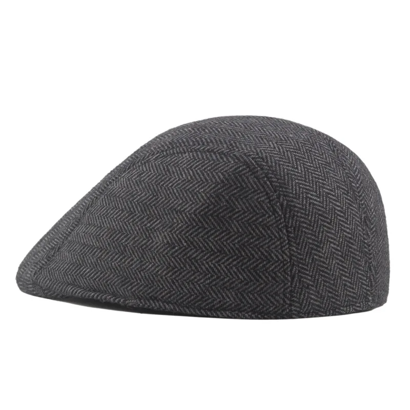 Men's Cotton Plaid Berets Caps for Men Women Middle-Aged Autumn Winter Hats Boina Herringbone Baker Tweed Boy Hat beret hat,woolen beret