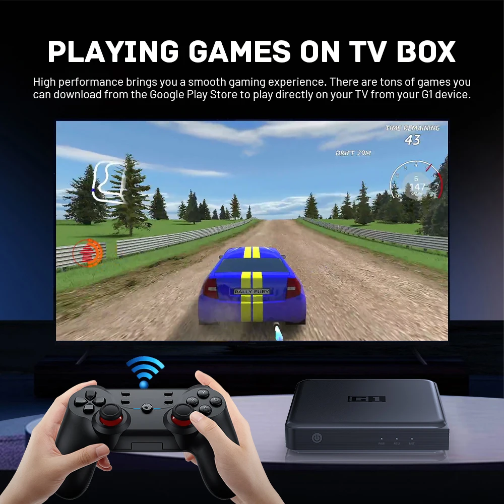 TV Box Kinhank G1 Android TV Box With Netflix 4K Google Certified Amlogic S905X4 4+32G WiFi6 Dolby Vision Media Player