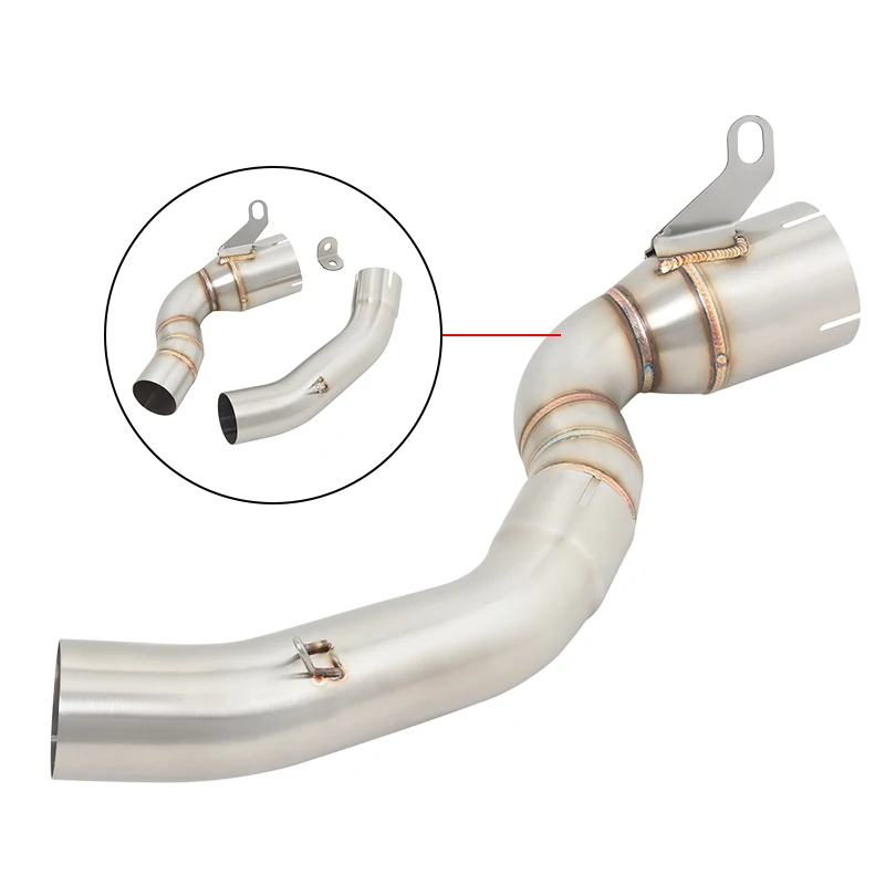 Slip On For KTM DUkE 200 DUKE200 2020 2021 2022 2023 Motorcycle Exhaust Escape Modified Middle Link Pipe Connecting 51mm Muffler - Image 3