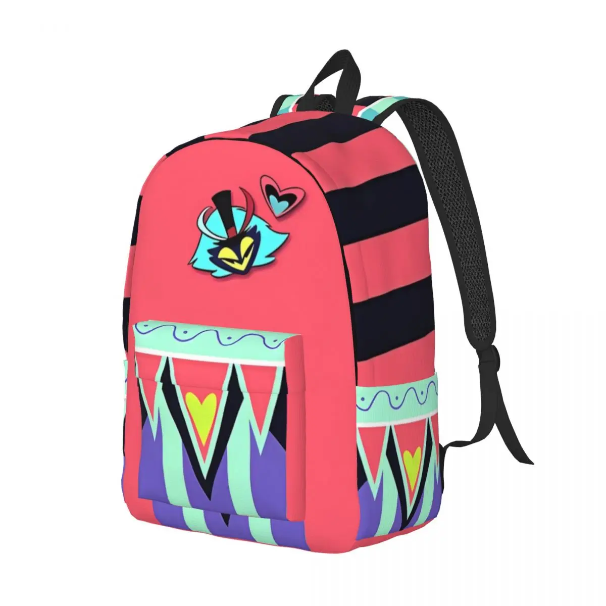 Fashionable and versatile H-Hazbin H-Helluva Boss Fizzarolli backpack, for both men and women, showcasing individual charm 2