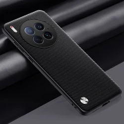 Premium PU Leather and Silicone Protective Phone Case - Full Protection Luxury Back Cover for Camon 40 Premier (Matte Black)