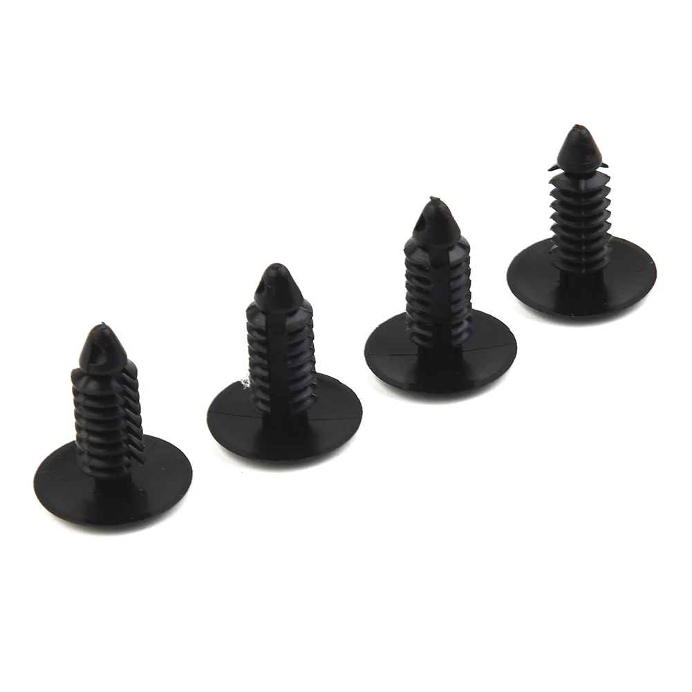 

4pcs Black 7mm Hole Bumper Plugs Clips For Front License Plate Holes Cover Plastic Fastener Screw Rivet Car Accessories