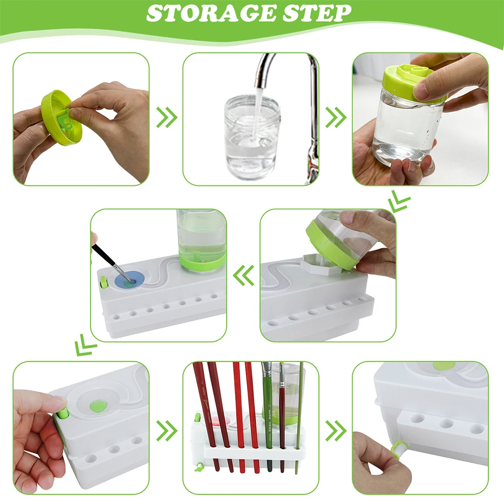 Multifunctional Paint Cleaning Tool Running Water Circulating Brush Cleaner Waterproof Efficient whitepink