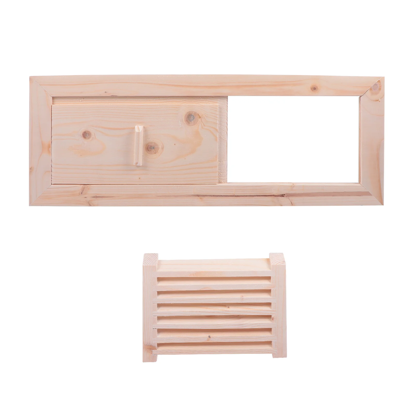 Wooden Shutter Ventilation Sauna Room Smooth Surface Vent Grille Sauna Ventilation Panel Room Shutter Window Heat