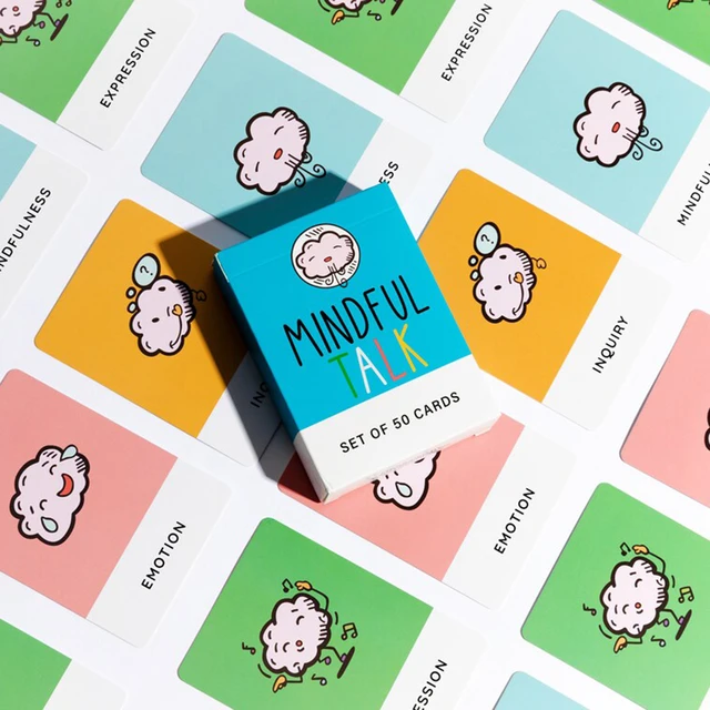 Mindfulness Talk Card Game The School of Mindfulness Game for Kids Mindful Talk Cards for Children and Parents 2
