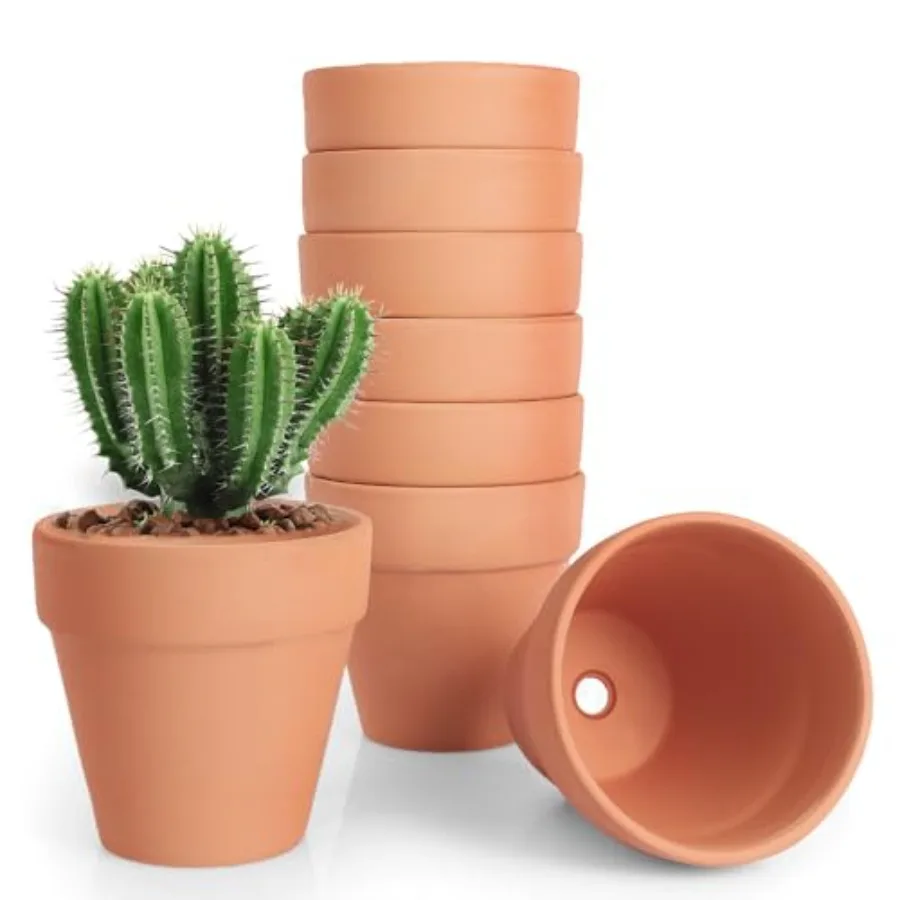 4 inch Clay Pots 24 Pack Clay Flower Pots with Drainage Great for Plants DIY Crafts Wedding