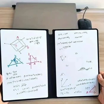 Quaderno portatile riutilizzabile con lavagna bianca, doppio lato cancellabile, per studenti, studio, ufficio, casa, appunti quotidiani