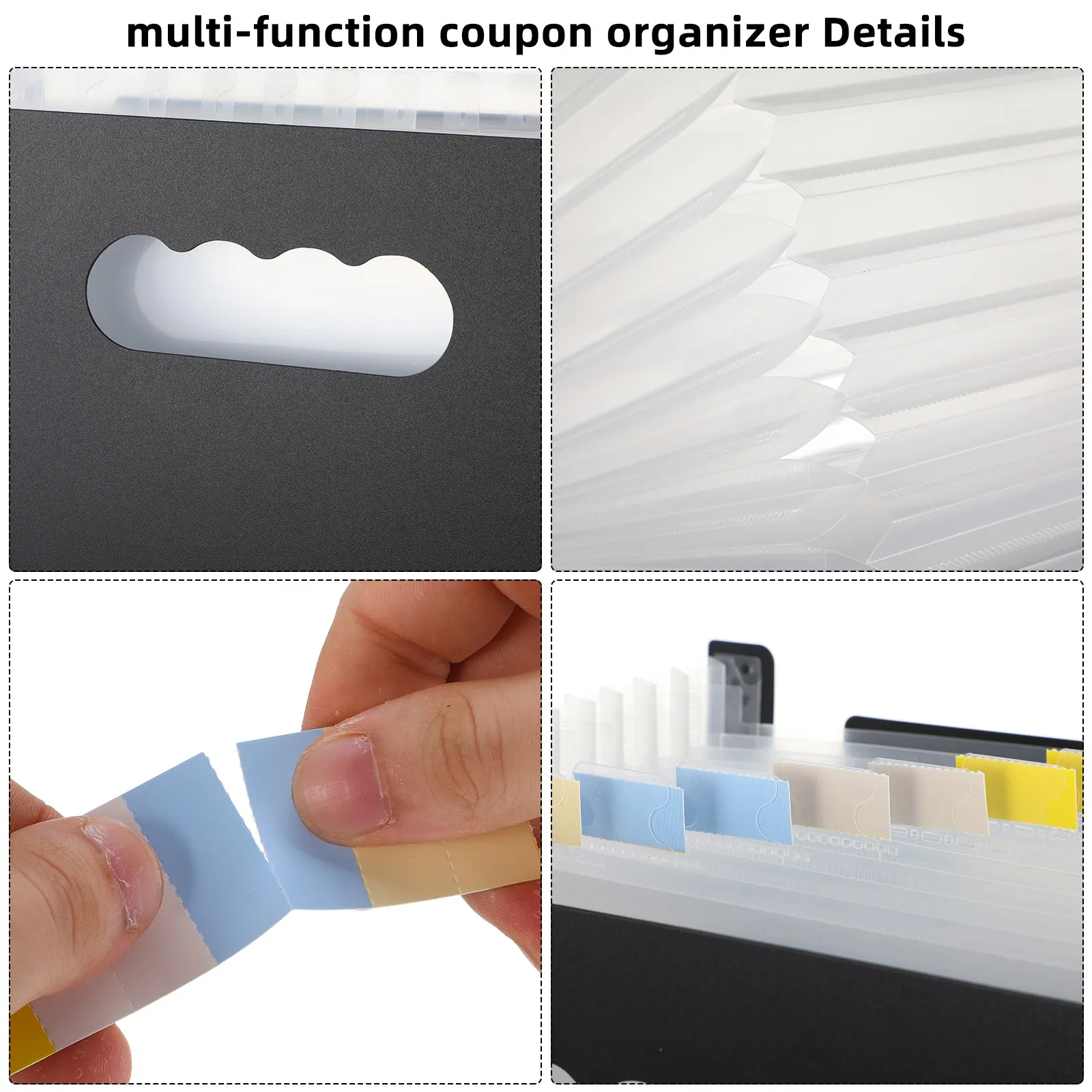 정교한 제작 기술 PP 아코디언형 파일 폴더 영수증, 쿠폰, 카드, 상품권, 문서를 위한 깔끔한 일상 정리 휴대용