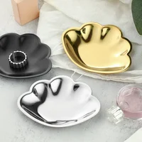 Nordic Style Stainless Steel Shell Jewelry Tray Simple Stylish Home Decoration Bedroom Bedside Table Dresser Tabletop Ornament 1