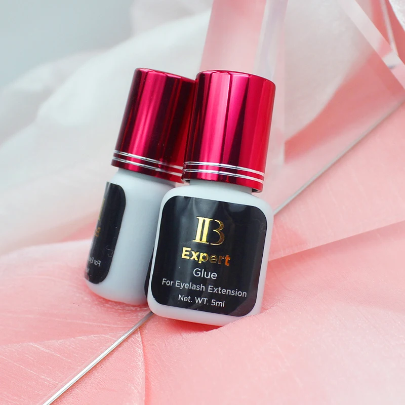 5ml Korea IB Ibeauty Expert Glue for Eyelash Extensions Original IB Wine Red Cap Lash Glue False Eyelash Adhesive Private Logo 5