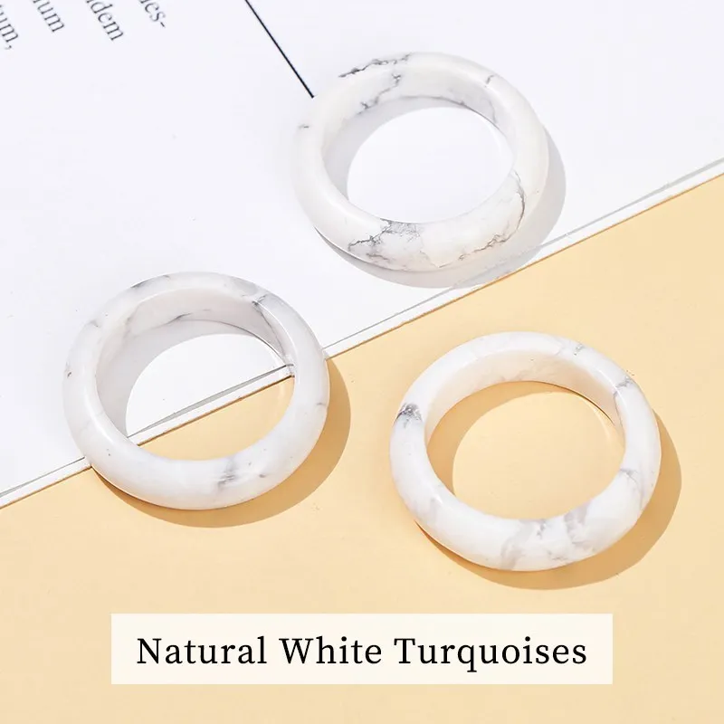 Anillos de banda de cristal curativo natural JD, amatista, ágata, jaspe, delicado anillo sólido para dedo, joyería minimalista de moda para hombres y mujeres, regalos