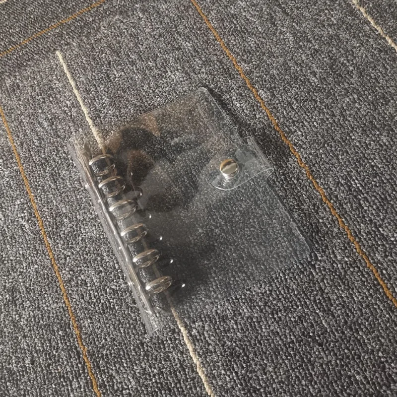Transparent 6-Ring Binder Notebook Cover for Office and Planner Supplies