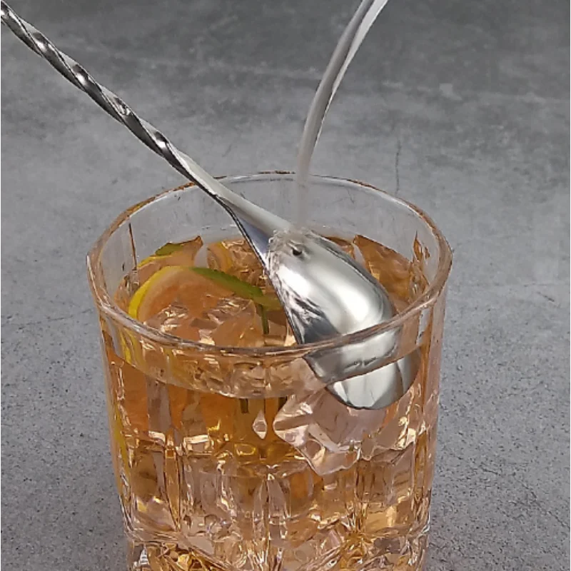 30/40/50cm Stainless Steel Long Handled Cocktail Mixer Bartender Bar Spoon Bar Counter Wine Glass Kit Accessories Whisky Shaker cocktail spoon cocktail stirrers