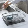 Expandable Cutlery Drying Rack Kitchen Sink Drain Basket Stainless Steel Drain Basket Kitchen Storage Trays 6