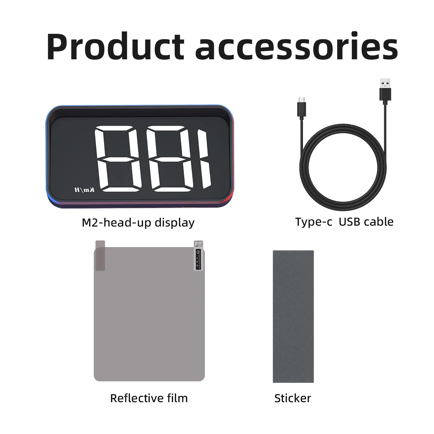 Head Up Display Car HD Display GPS Speedometer Speed KMH Digital HUD Windshield Projector For All Cars