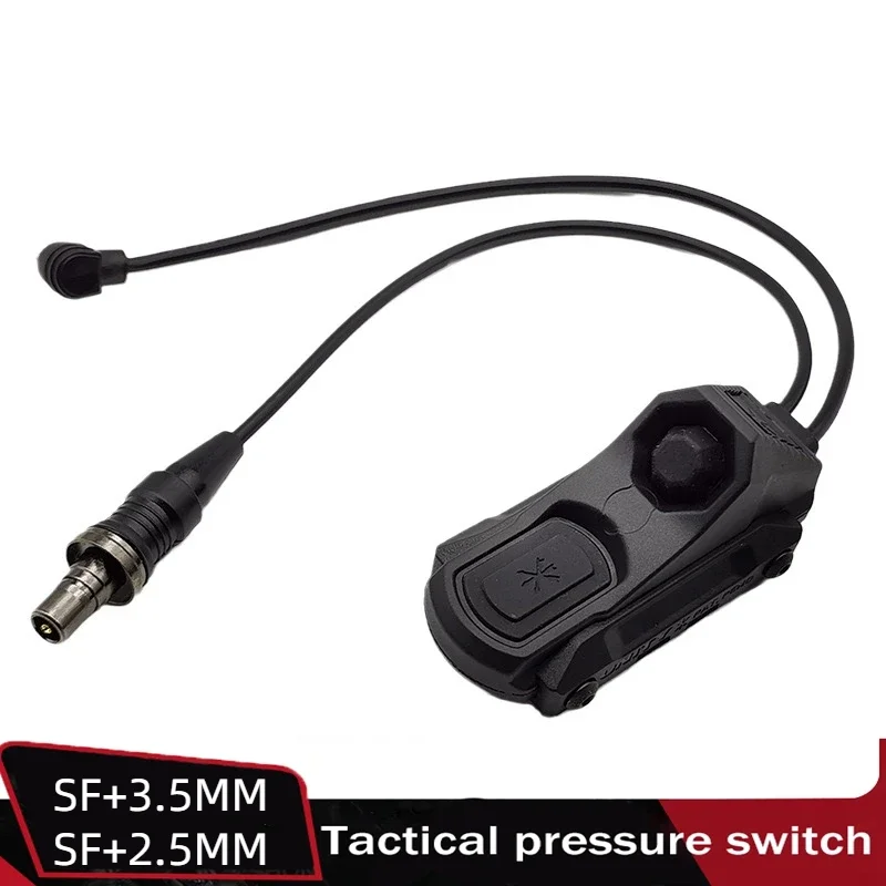 Airsoft Tactical Pressure Axon Switch Dual Function Remote Control Button SF+3.5MM/2.5MM Rear Plug, M300, M600, DBAL, PEQ, NGAL