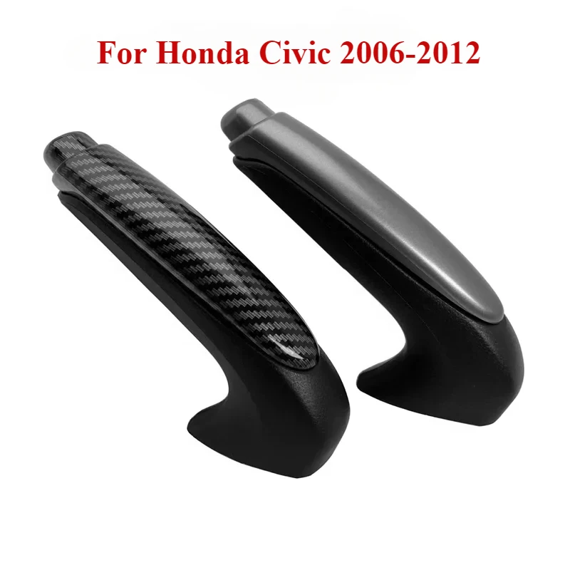 Handbrake Lever Knob for Honda Civic Coupe Sedan 2006 2007 2008 2009 2010 2011 2012 Carbon Fiber Hand Brake Trim Cover Accessory