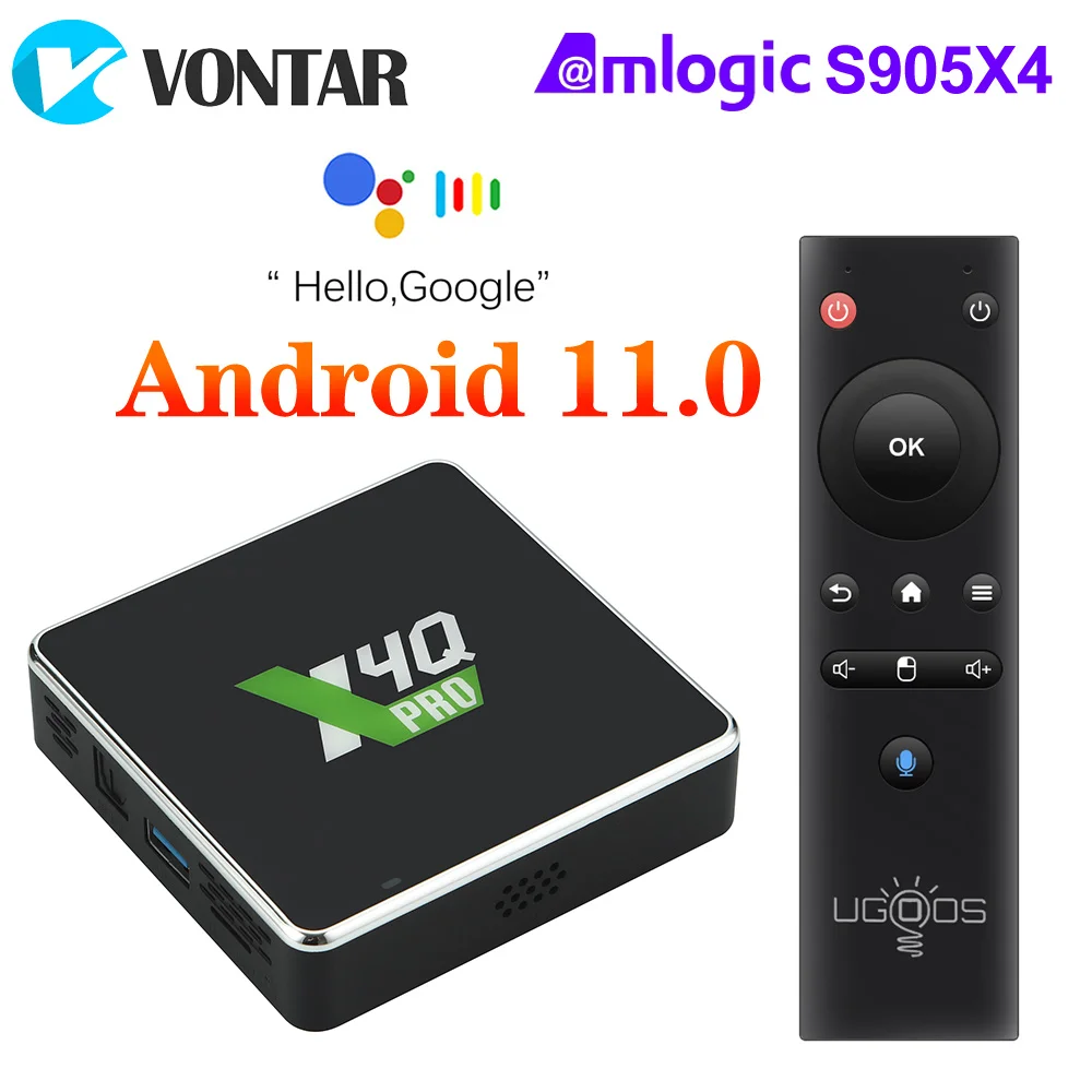 Ugoos X4Q Pro Tv Box Android 11 Smart Tv Box S905X4 Ddr4 4Gb 32Gb Wifi 1000M X4 Cube X4 Pro S905X3 Android 9.0 Tvbox Set Top Box