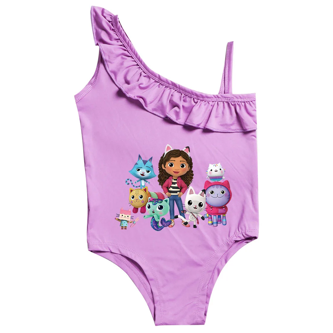 Gabby's Dollhouse Girls Swimsuit New Summer Kids One Piece Swimwear
