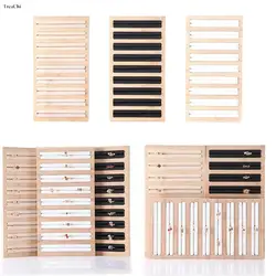 Jewelry Display Ring Tray Natural Bamboo and Wooden Rectangular Ring Display Tray Jewelry Display Counter