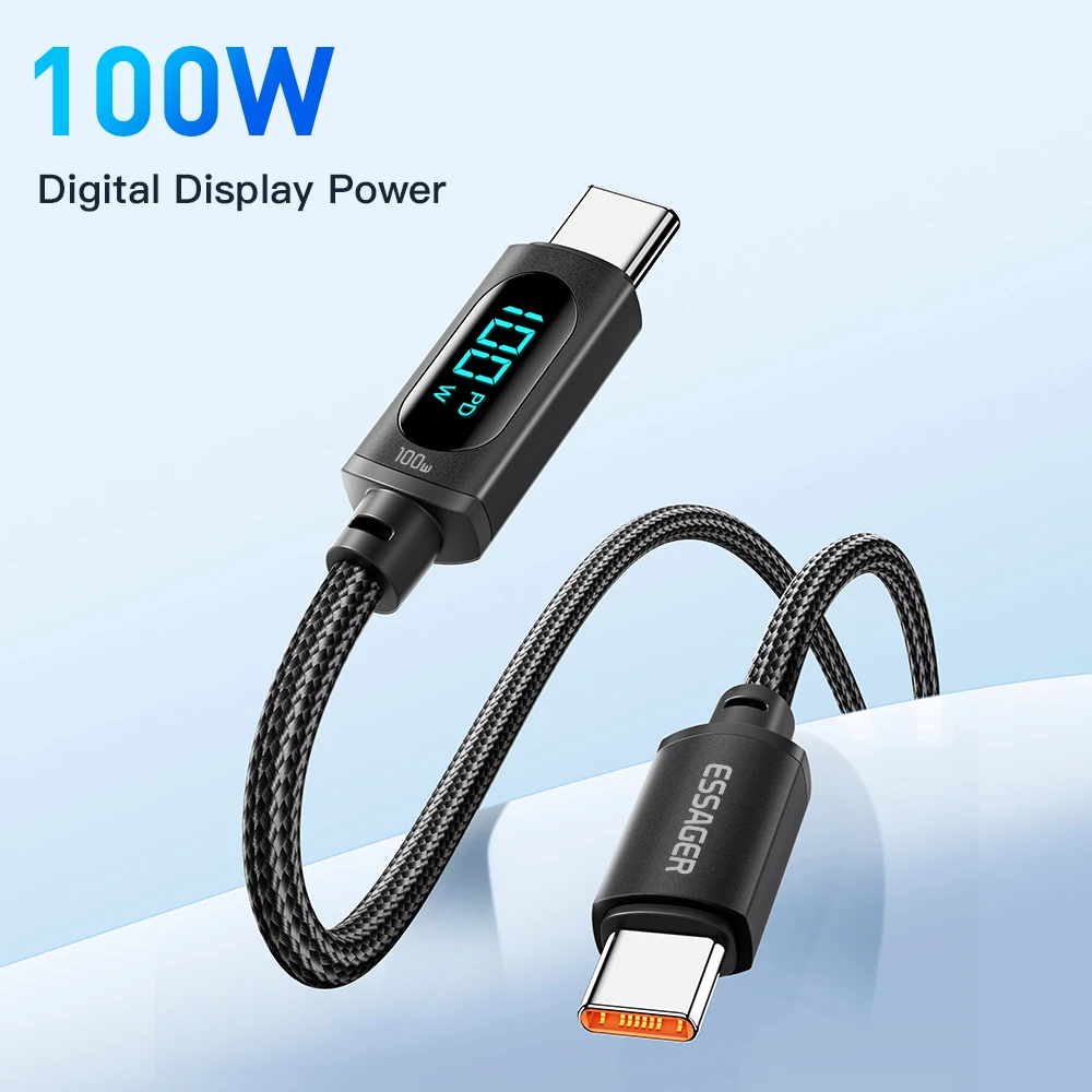 Type C Cable Essager 100W PD Fast Charging For Hua wei iPhone 16 pro max Macbook iPad
