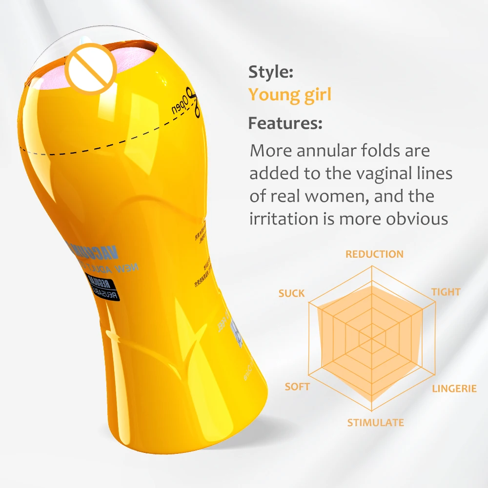 Male Masturbator Cup Vacuum Pressure Sucking Silicone Vagina Pussy Sex Toy Men Pocket Blowjob Masturbation Adult Goods Cup Aid