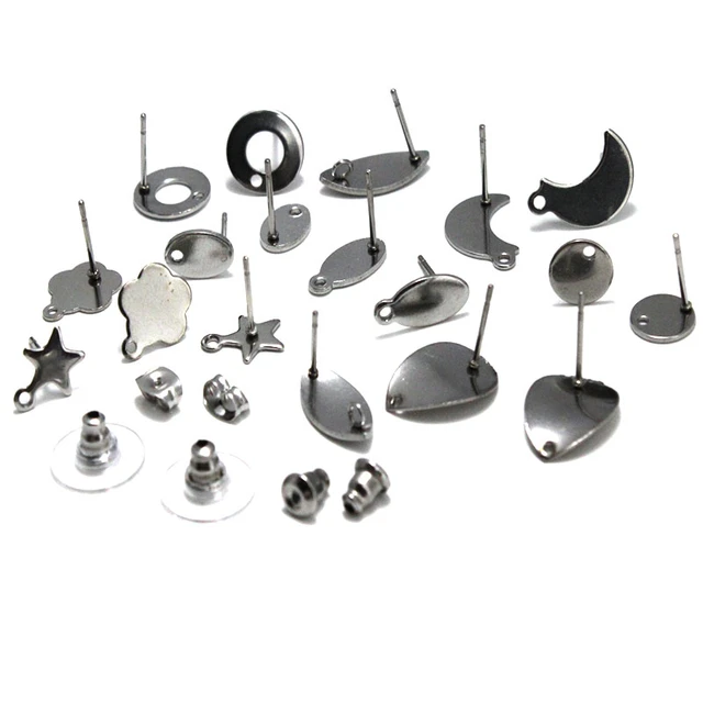 Stainless Steel Jewelry Making Supplies  Pieces Making Stainless Steel  Earrings - Jewelry Findings & Components - Aliexpress