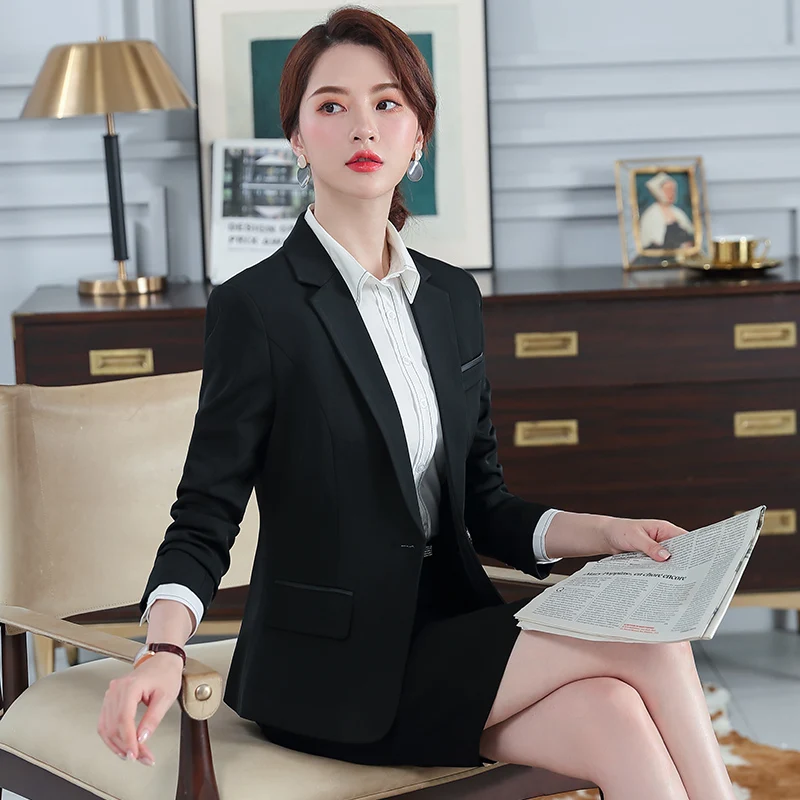 Fashion Professional Women's autumn and winter new long-sleeved suit unique temperament to make you unique