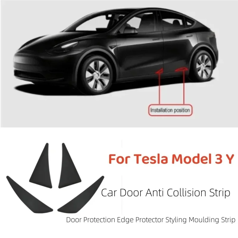 

2/4pcs Styling Mouldings Silicone Auto Care Scratch Protector Car Door Corner Cover Anti-Scratch Crash Protection Car-styling