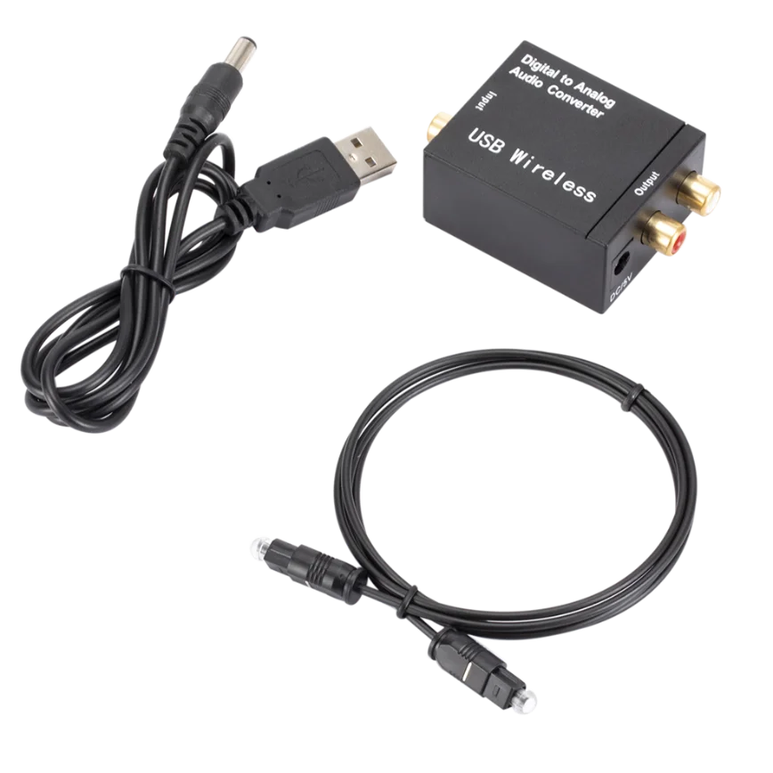 Bluetooth USB DAC Amplifier with Optical and Coaxial Inputs for High-Quality Audio Conversion
