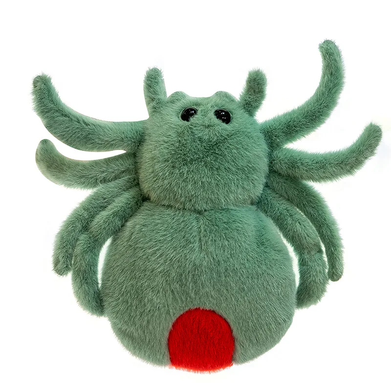 25cm Simulation Animals Realistic Color Spide Plush Toy Soft Stuffed Animal Cartoon Little Spider  Plushi Doll for Kid Xmas Gift new alphabet lore plush toys 26 letters kawaii animal plushi education doll for kids adults halloween christmas gift