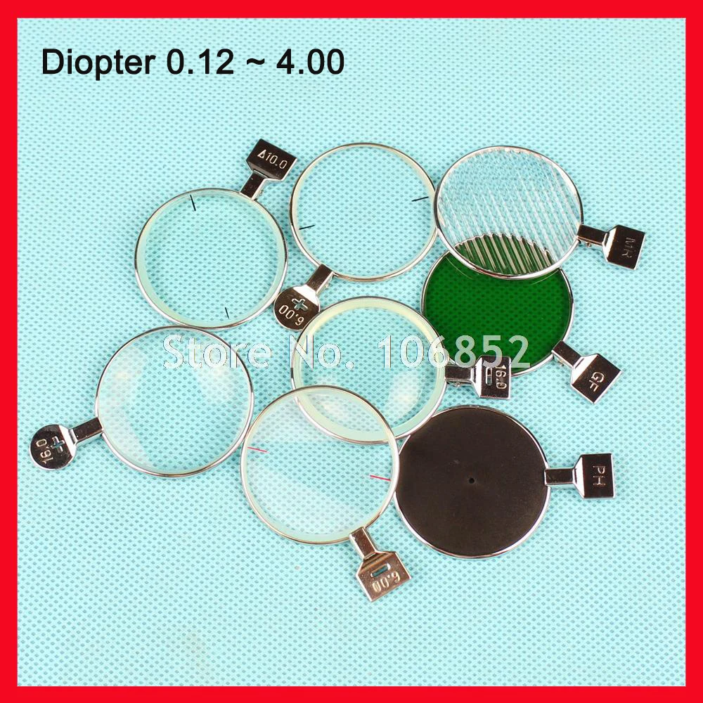 1pc ± 0.12D ~ ± 4.00D lente di prova per lenti oftalmiche ottiche per set  di lenti di prova cerchio in metallo diametro 38mm|lense|optic lense -  AliExpress