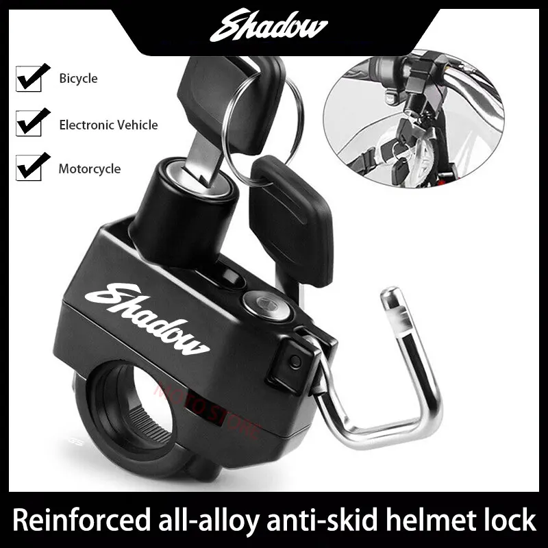 

For Honda shadow Motorcycle Universal Helmet Lock Handlebar 22-26mm Anti-theft Security Motorbike