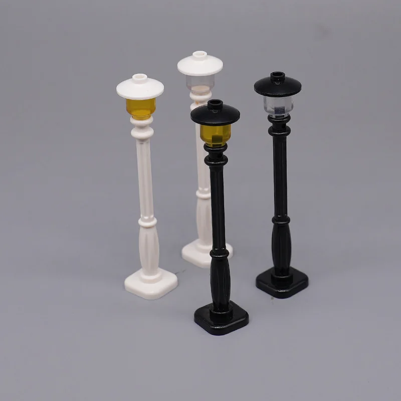 Straßenlaternenpfahl MOC 42448, Bausteine, urbane Straßenbild, Dekoration, Teile, Ziegel, Spielzeug, kompatibel mit LEGO