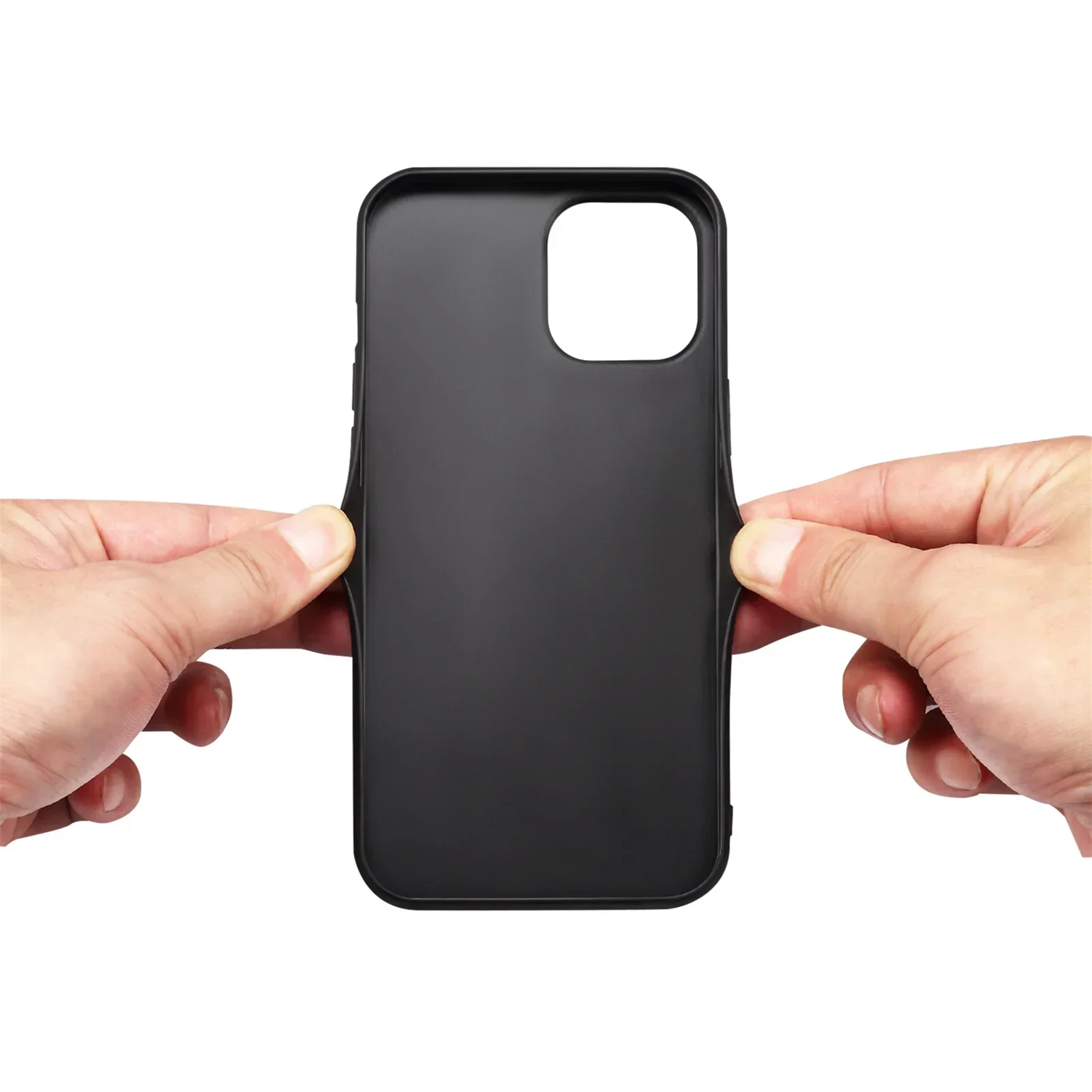 Sleek Leather Card Pocket Wallet Phone Case with Back Cover Design