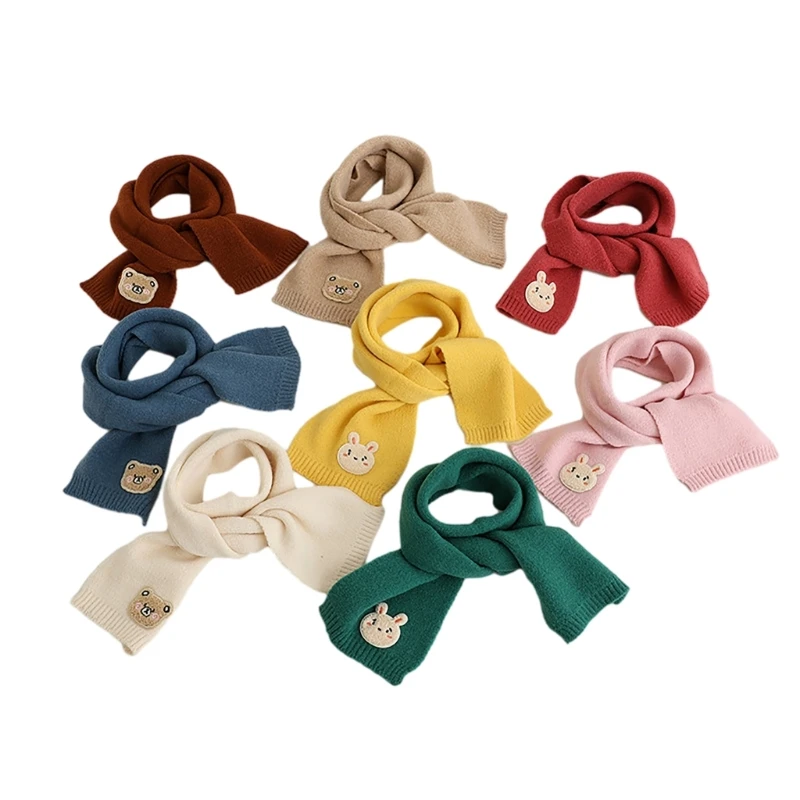 Winter Warm Scarves Children Cartoon Scarf Soft Thicken Neck Cover Neckerchief Outdoor Windproof Scarf for Kids Boy Girl 0