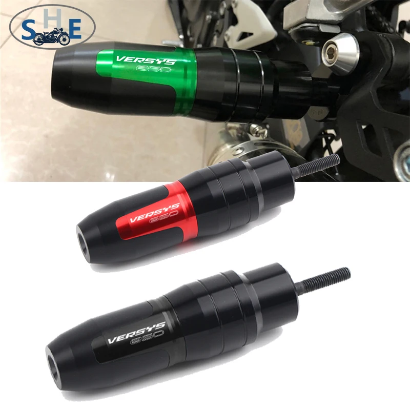

With Logo "Versys650" For KAWASAKI Versys650 Versys1000 Motorcycle CNC Accessories Falling Protection Exhaust Crash Pad Slider