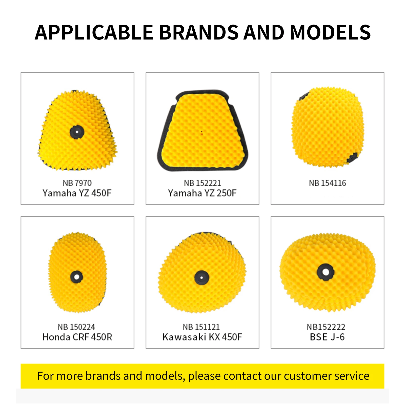 Motorcycle Air Filter NIBBI Cafe Racer Sportster Foam Sponge Dirt Bike